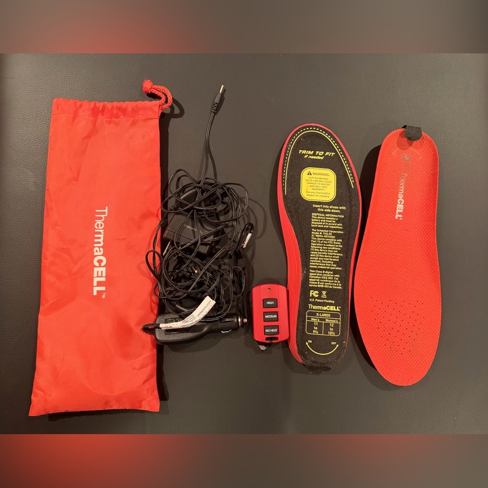 ThermaCELL Heated Shoe Inserts - Rechargeable- Complete Set